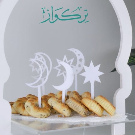 6 قطع ميني تغريسات | ابيض