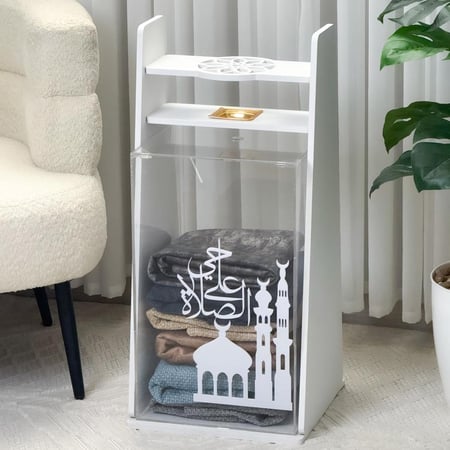 منظم سجاد ومبخرة -أبيض