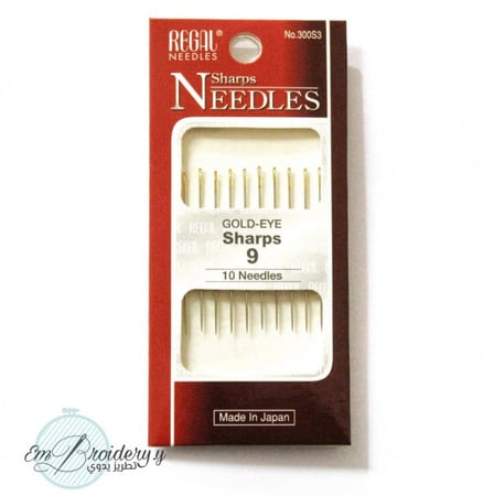 إبر يابانية رفيعة و قصيرة Sharps - مقاس 9