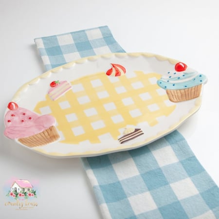 4618 صحن الكب كيك الرائع بلون أصفر (كبير)