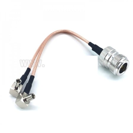 وصلة N مؤنث مفرد الى TS9 رأسين نوع Y لربط مودم راوتر