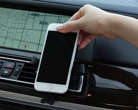 ZJ08 حامل جوال للسيارة متحرك لجميع الهواتف المحمولة بتصميم أنيق 6 انش