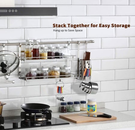 مجموعة اكواب وملاعق قياس 10 قطع في قوالب طهي من الفولاذ المقاوم للصدأ