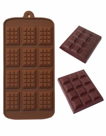 قالب سيليكون مستطيل للشكولاه / قوالب شكولاته حجم صغير (قطعه واحده )
