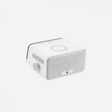 شاحن لاسلكي موماكس وساعة رقمية ذكية مع مكبر صوت