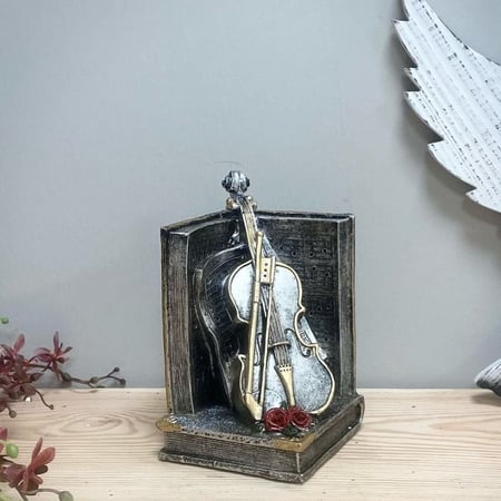 كمنجه مه كتاب سيراميك تحف وهدايا ديكورات المنزل كمنجه مع نوته سيراميك