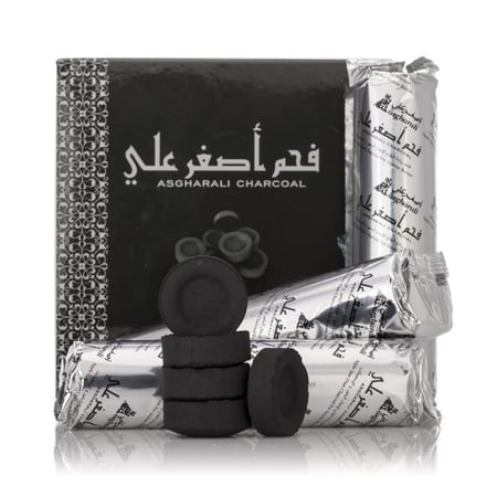 فحم اصغر علي , فحم سريع الاشتعال , الكمية 80 قرص , من برادة التفاح