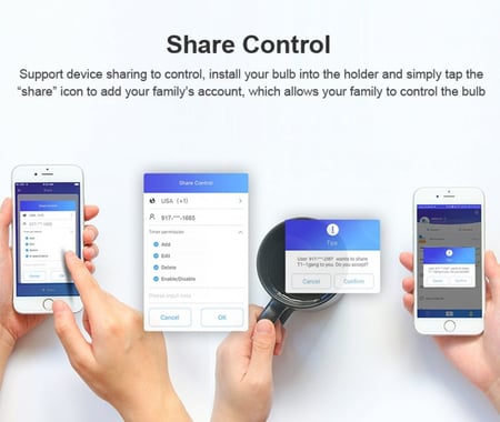 قاعدة لمبة ذكية واي فاي