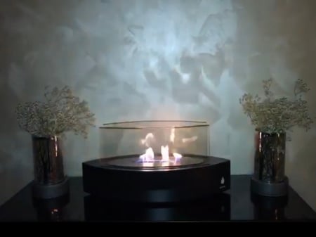 مدفأه طاولة Table unit with Curved glass