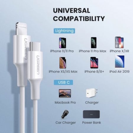 كيبل ايفون و يو اس بي سي USB-C