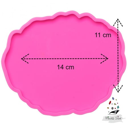 141 - قالب سيليكون كوستر متعرج