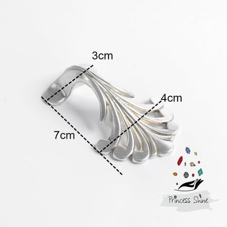 228 - مقبض فضي - ( قطعتين)