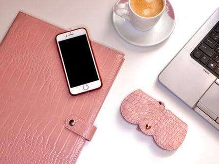 ملف أنيق/ وردي