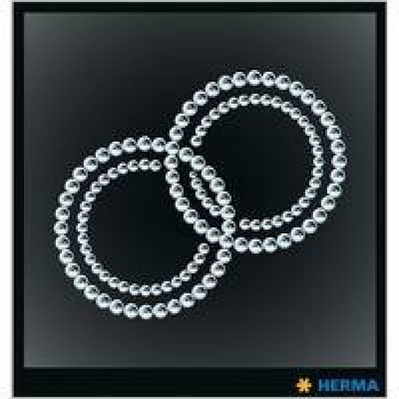 ملصق هيرما كريستال شكل حلقتين متداخلتين