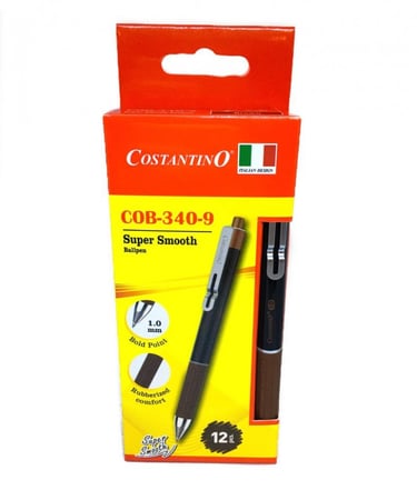 علبة اقلام  جافة لون بني 1.0mm