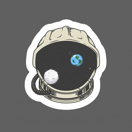 ملصق - خوذة رائد فضاء