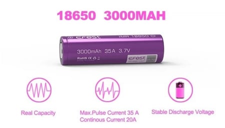 بطارية ايفست 18650, أفضل البطاريات