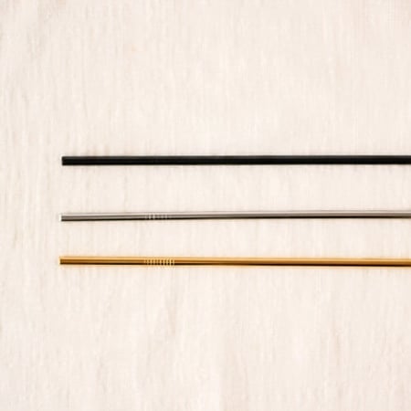 مزاز ستانلس ستيل مستقيم ذهبي أسود فضي مزاز للمشروبات شفاط ستروو مصاص