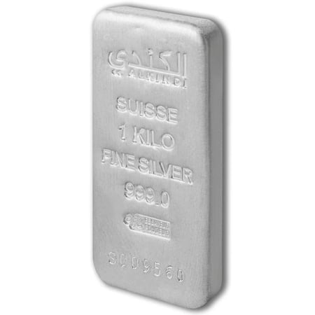 سبيكة فضة بامب وارد الكِندي بنقاء 999 بوزن 1 كيلوغرام