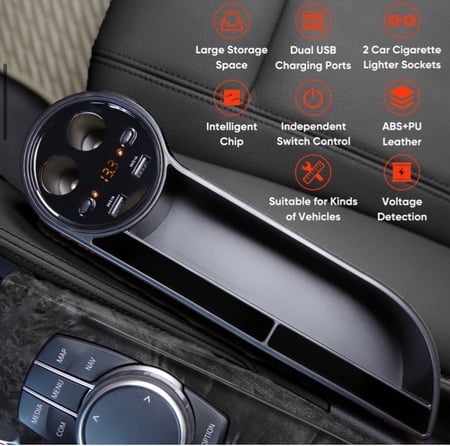 منظم الاغراض الذكي للسيارة بشحن سريع