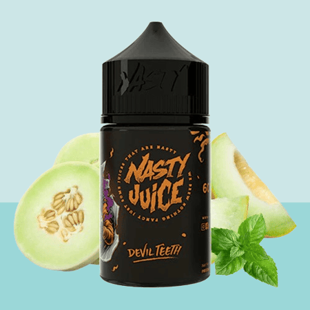 نكهة ناستي بطعم شمام بالنعناع 60 مل Nasty Juice Devil Teeth HONEYDEW 6