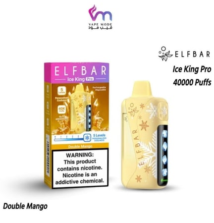 سحبة الف بار ايس كينق برو 40 الف سحبة دبل مانجو ELFBAR Ice King Pro 40
