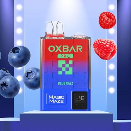 أوكس بار 10000 سحبة بلو راز توت OXBAR MAGIC MAZE PRO 10000 PUFFS Blue