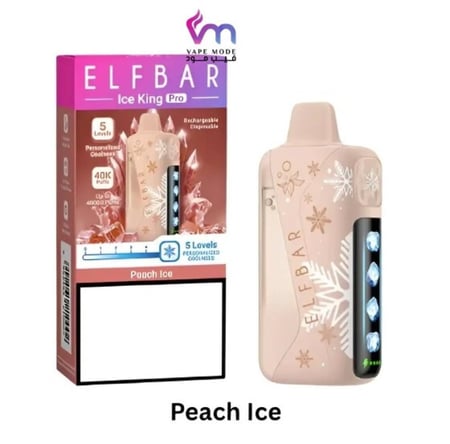 سحبة الف بار ايس كينق برو 40 الف سحبة خوخ ايس ELFBAR Ice King Pro 40K