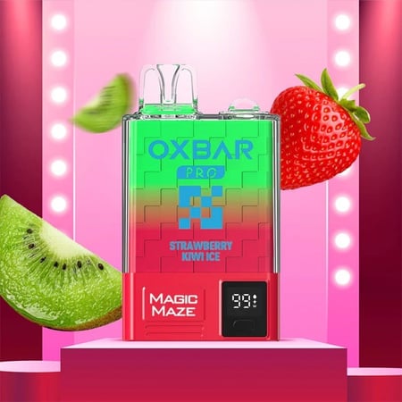 أوكس بار 10000 سحبة فراولة وكيوي ايس OXBAR MAGIC MAZE PRO 10000 PUFFS