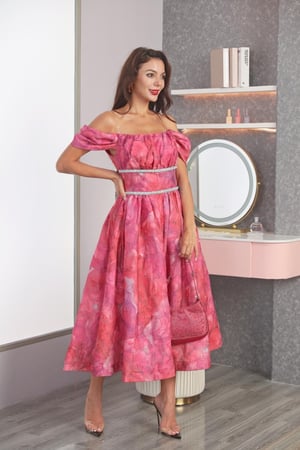 فستان زهري جاكار