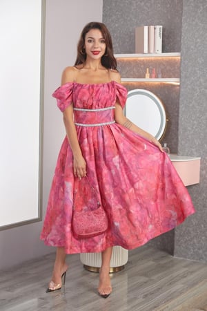 فستان زهري جاكار