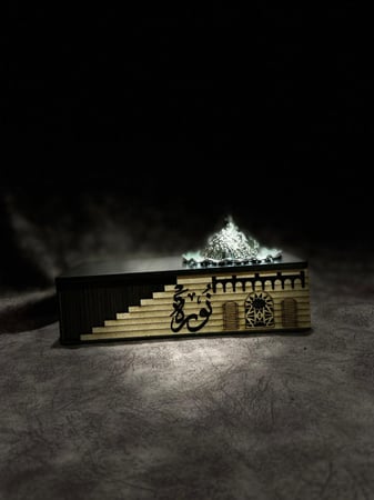 مبخرة مستطيلة مع صندوق لحفظ البخور