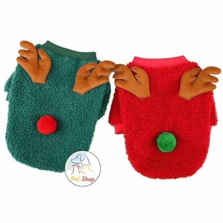 ملابس قطط وكلاب صغيرة شتوية على شكل غزال متعددة الالوان