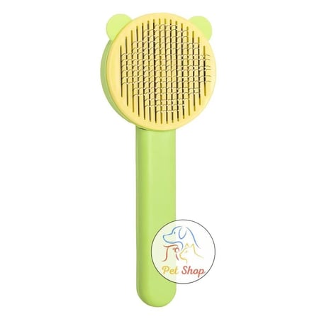 مشط شعر للقطط والكلاب شكل دائري مع اذن ضغاط قابل لازالة الشعر