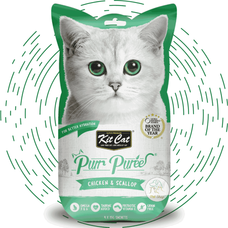 كت كات مكافأة دجاج ومحار مهروس 15غ×4 أكياس