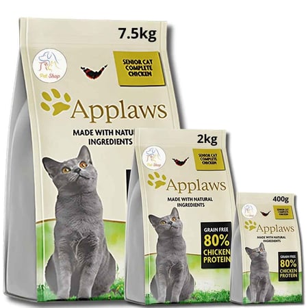 اكل قطط ابلاوز اكل جاف للقطط الكبيرة في السن بنكهة الدجاج متعدد الاوزان