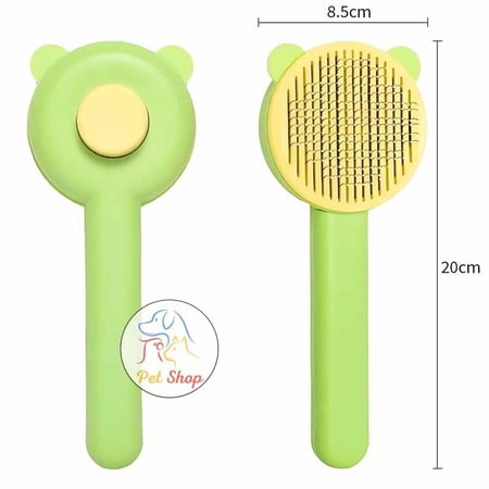 مشط شعر للقطط والكلاب شكل دائري مع اذن ضغاط قابل لازالة الشعر