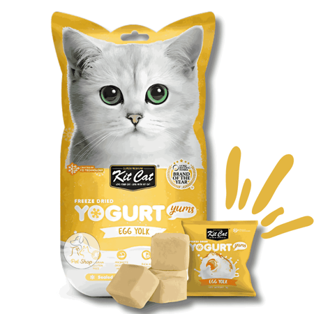 مكافات يوقارت يامز المجففة بنكهة صفار البيض 10 قطع بالداخل من كت كات