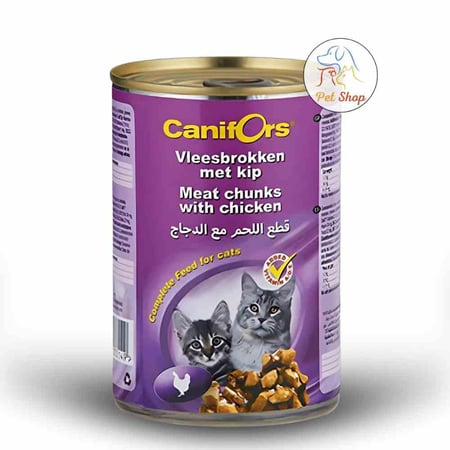 كانيفورس طعام رطب للقطط البالغة قطع اللحم مع الدجاج 400 جرام