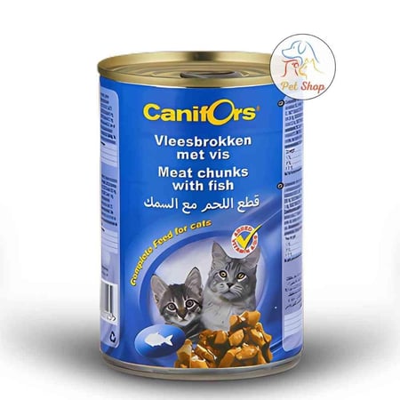 كانيفورس طعام رطب للقطط البالغة قطع اللحم مع السمك 400 جرام