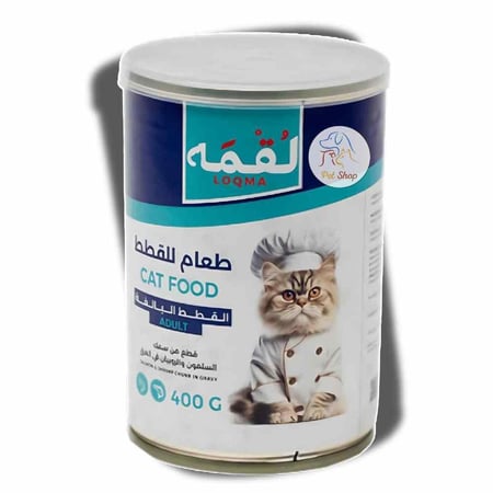 اكل قطط لقمة رطب  قطع السلمون والروبيان بالمرق