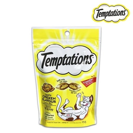 تمبتيشنز طعام قطط بنكهة الدجاج 85 جم