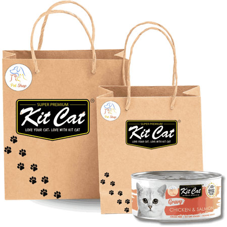 كت كات جرايفي طعام رطب للقطط بنكهة الدجاج والسلمون مع المرق 70 جرام