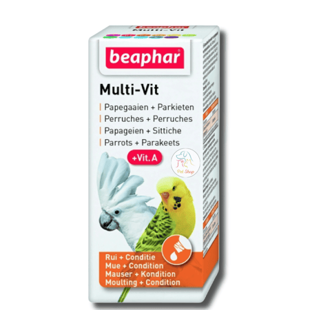 بيفار الفيتامينات المتعددة للببغاوات الكبيرة، 20 مل