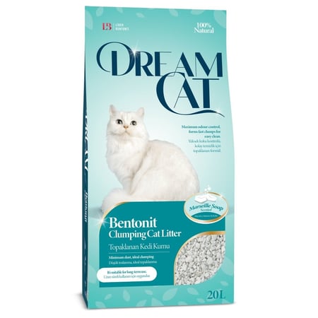 رمل قطط طبيعي من دريم كات بوزن 20 لتر متعدد الروائح