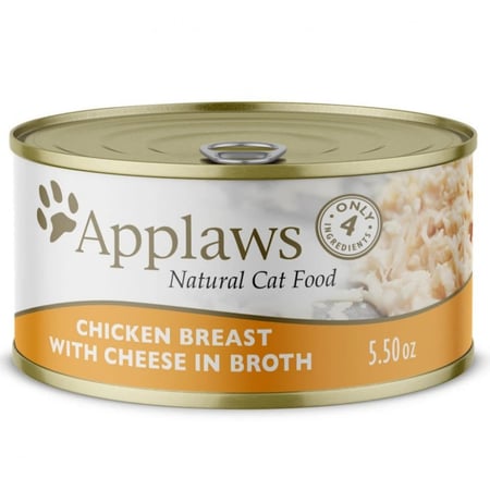 اكل قطط ابلاوز طعام رطب للقطط - صدور الدجاج مع الجبن في المرق 70غ