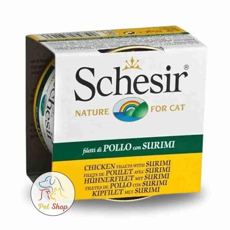 شيزر طعام للقطط البالغة نكهة الدجاج مع السوريمي بالجيلي 85 جرام
