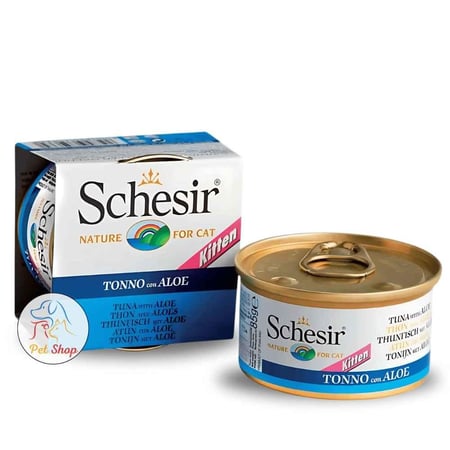 شيزر طعام للقطط الصغيرة نكهة التونا مع الصبار بالجيلي 85 جرام