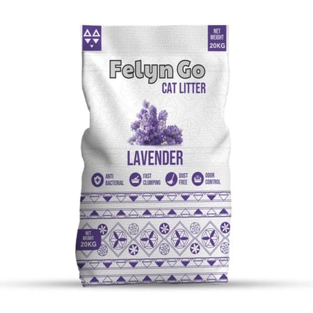 رمل صناعي من فيلاين قو عالي التكتل للقطط 20 كيلو بعدة روائح