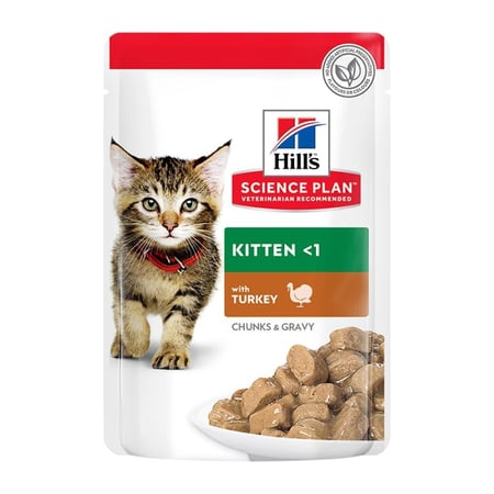 هيلز طعام رطب للقطط الصغيرة بنكهة الديك الرومي 85 جرام